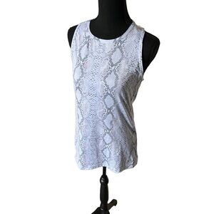 Sofibella Gray and White Snakeskin Tank Top, size medium